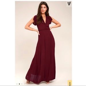 Burgundy Wrap Dress